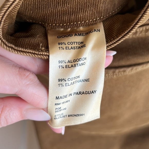 NWT Good American Bronze Cropped Denim - Picture 7 of 7